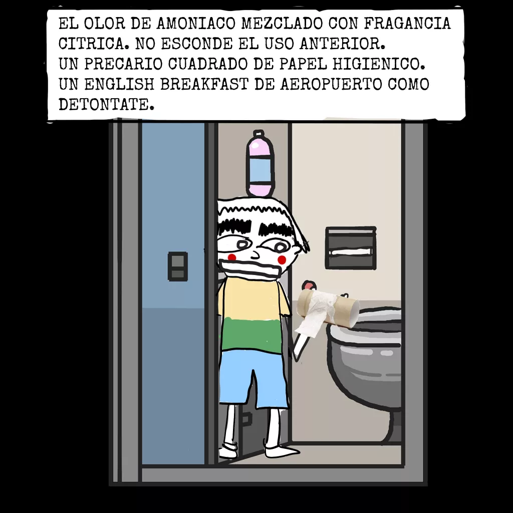 el hombre que solo podia cagar en su casa